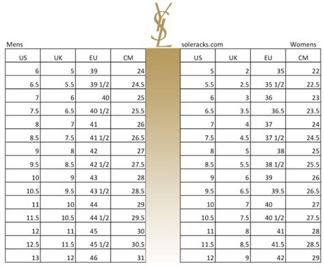 ysl shoes run small|ysl y perfume size chart.